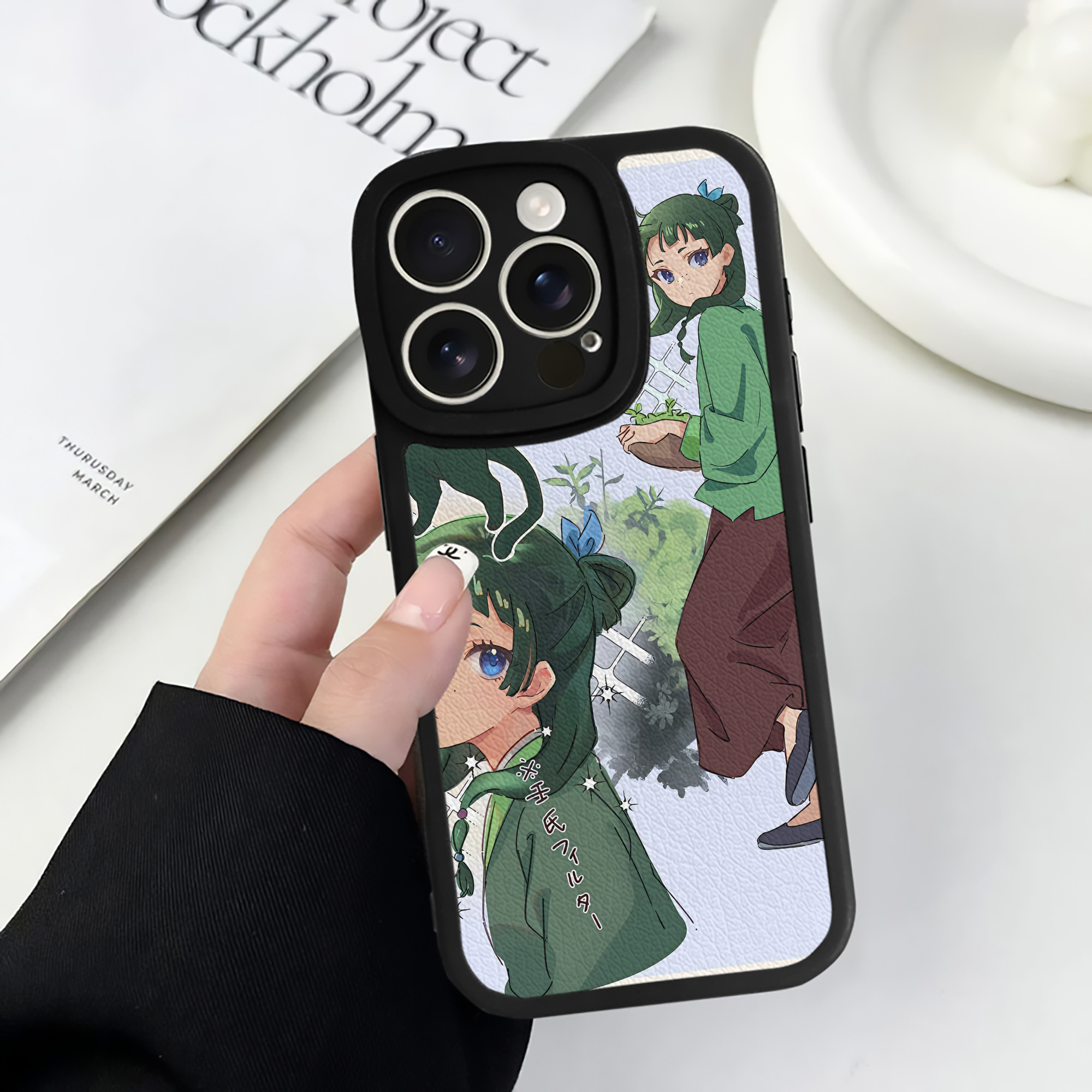 （画像用） 薬屋のひとりごと The Apothecary Diaries 【iPhone 16シリーズ対応】シリコンスマホケース（レザー調） 材質：シリコン